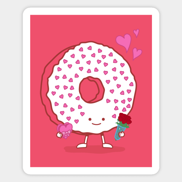 The Donut Valentine Magnet by nickv47